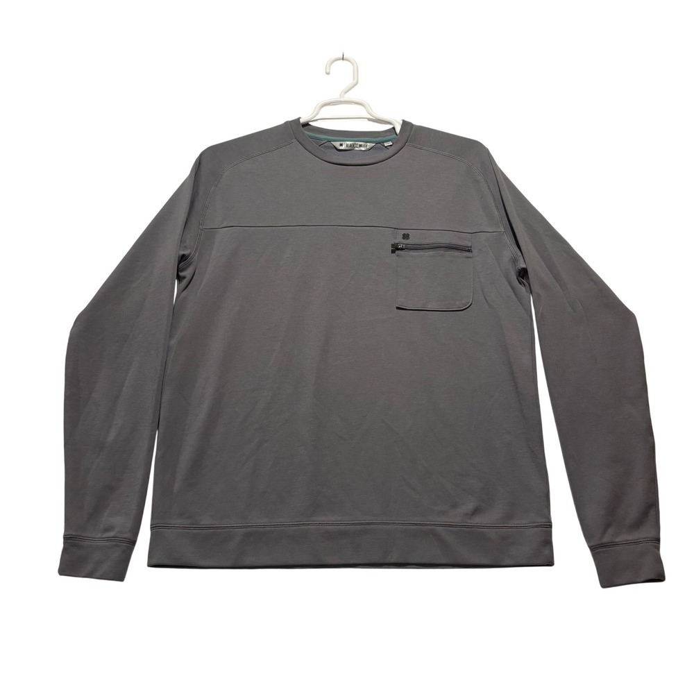 Black Clover Mens Gray Long Sleeve Crewneck Sweatshirt‎ Pocket Size L